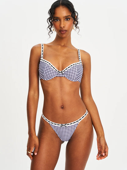 Geneva gingham lace bikini
