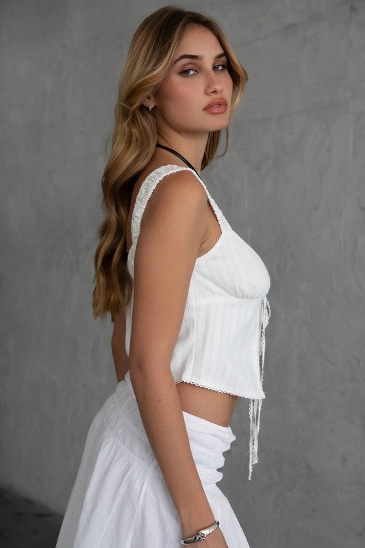 ARIA embroidered crop top