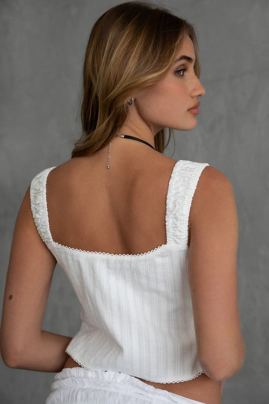 ARIA embroidered crop top