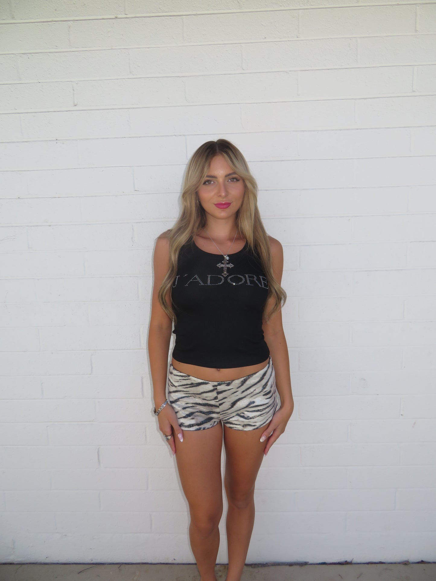 Zebra mini shorts