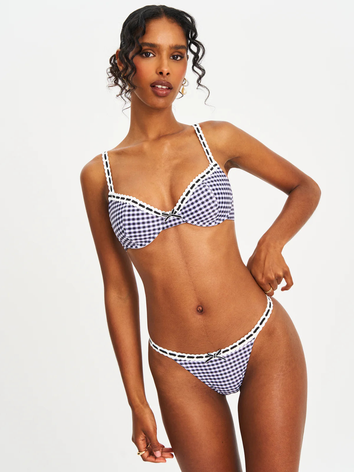 Geneva gingham lace bikini