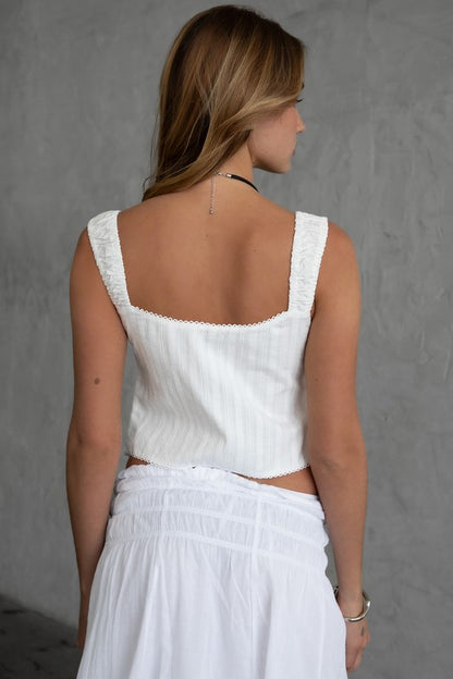ARIA embroidered crop top