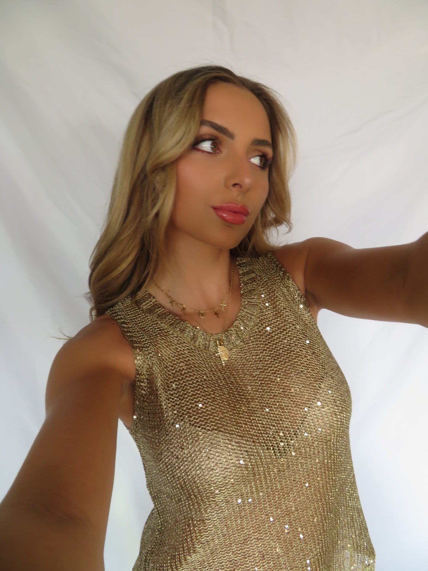 Gold Fringe Cami