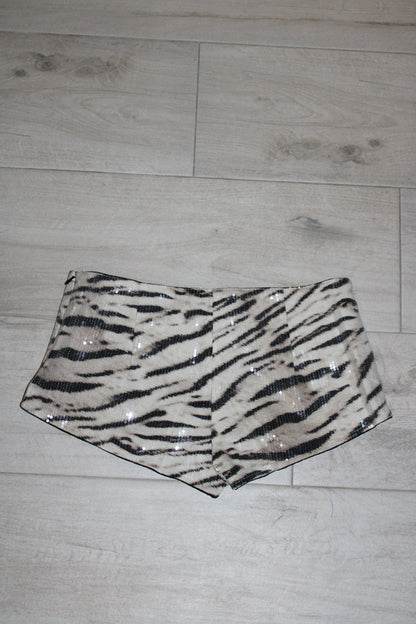 Zebra mini shorts