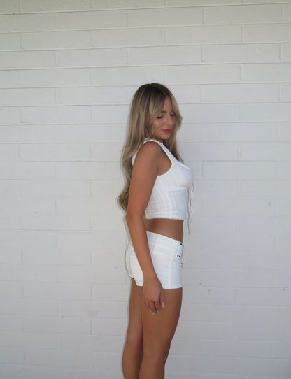ARIA embroidered crop top